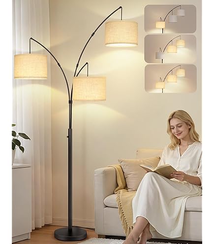 LED Arc Floor Lamp,Modern Minimalist Standing Piano Lamp,Dimmable